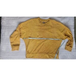 Aerie Mustard Yellow Crewneck Sweatshirt Women's Small – Cropped Oversized Fit